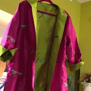 Heidi Daus reversible jacket. Lime green and fuchsia. Stunning.